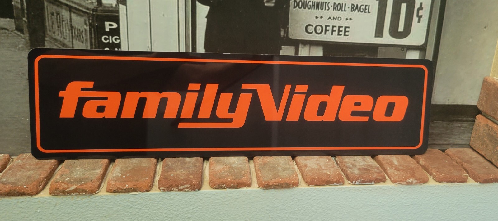 family Video aluminum sign 6" x 23"