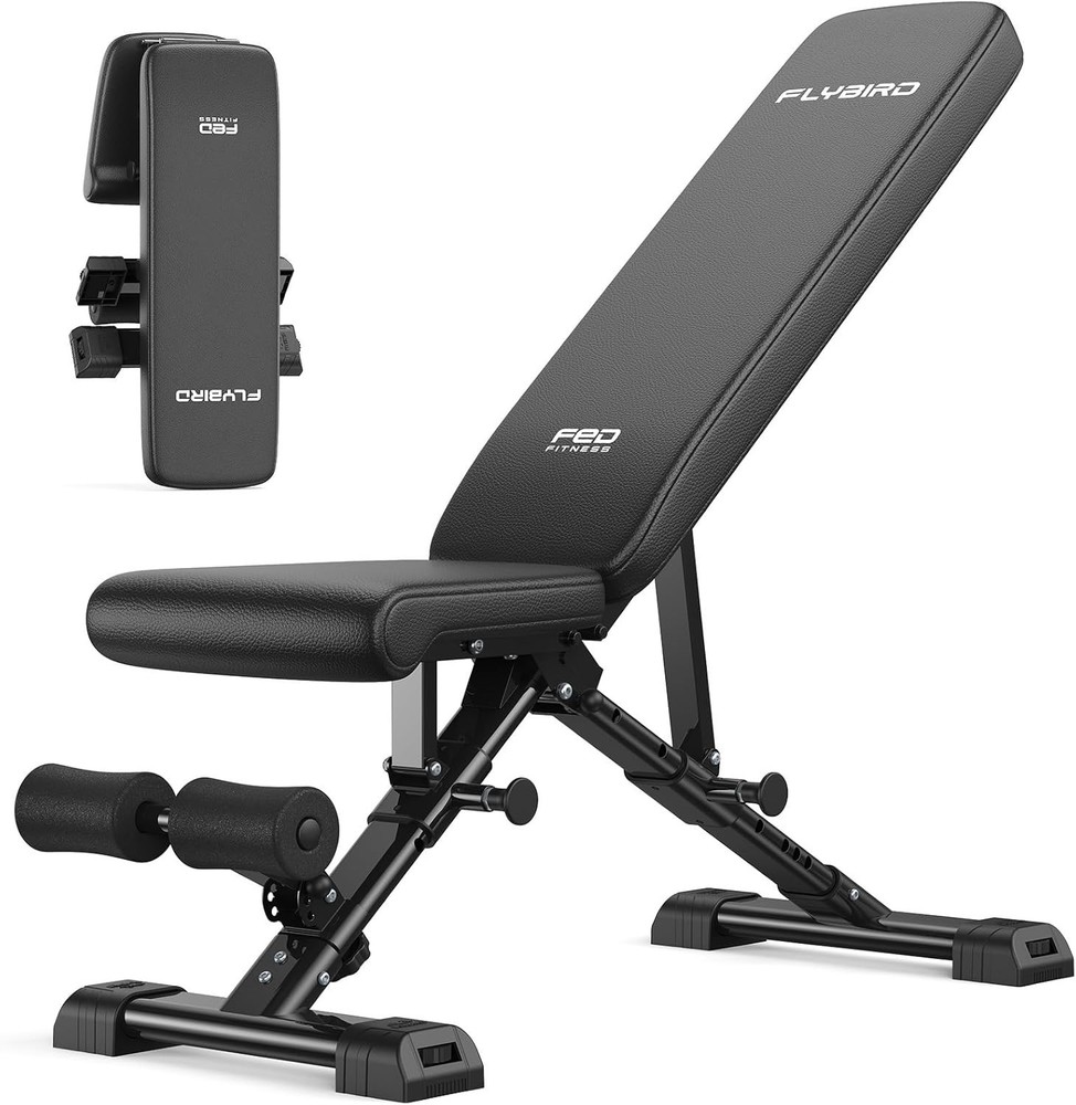 Adjustable Workout Bench with Extended Backrest, 800lbs