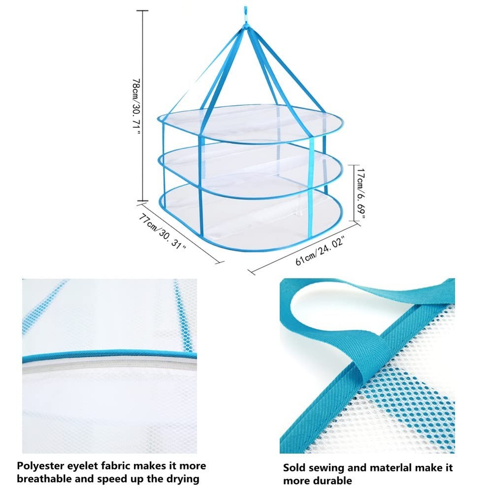 Large Folding Laundry Drying Rack, Clothes Drying Rack, Portable Sweater Dryi...