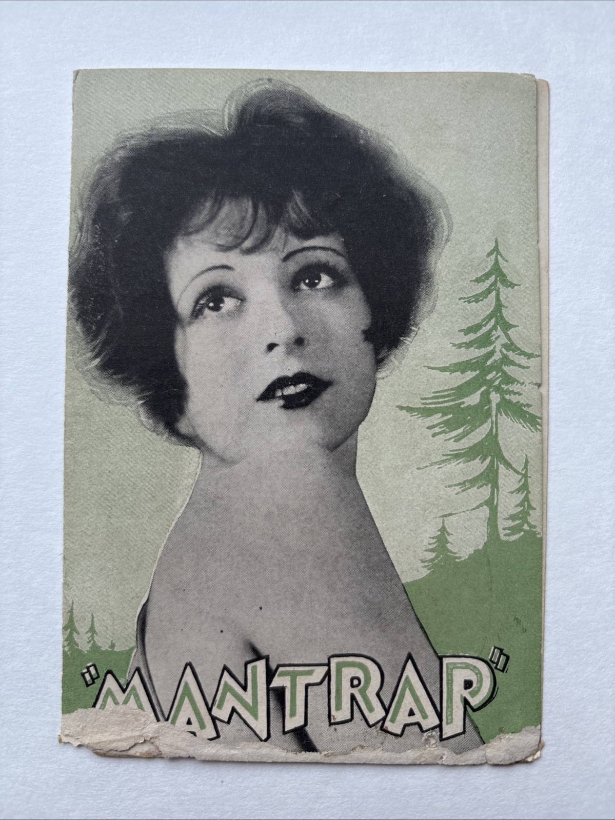 MANTRAP Original Herald 1926 3 1/2"x5" Clara Bow Movie Poster Art 02