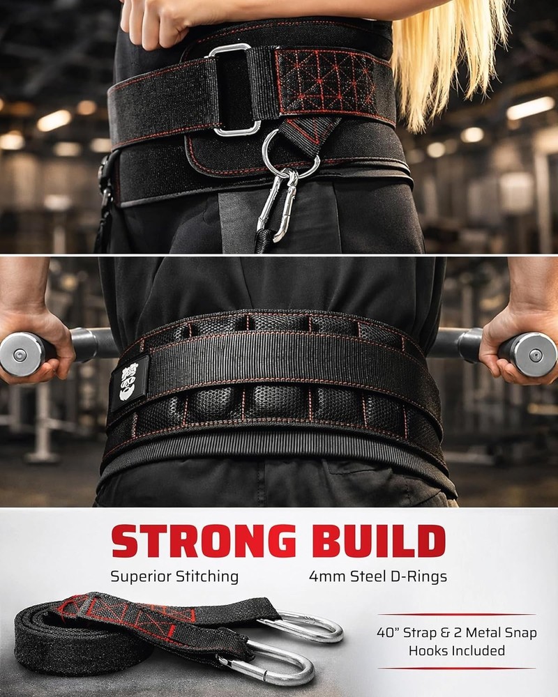 Ultimate Dip Belt | Secure Closure - No Sliding Down | Structured Back Suppor...