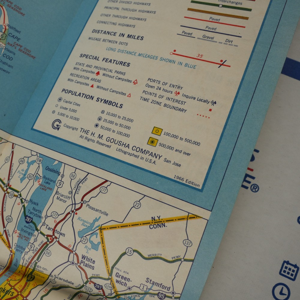 1966 Chevron Eastern United States Map