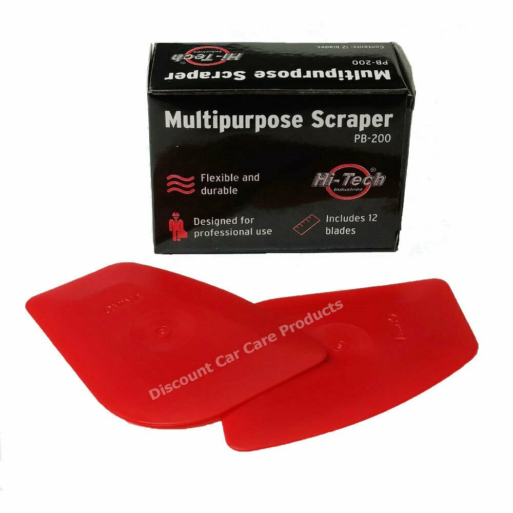 Hi-Tech Multi-Purpose Plastic Scraper PB200 Plastic Decal Scraper 12 pack