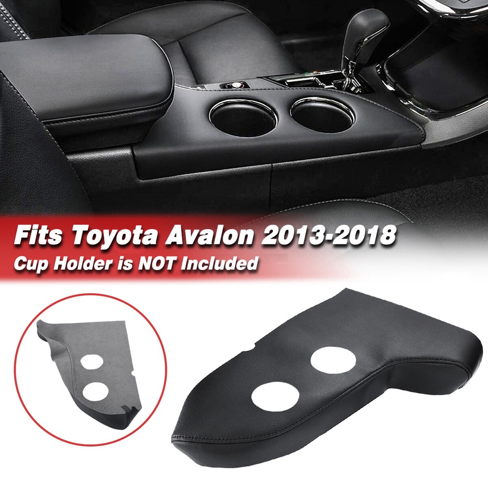 Black Leather Cup Holder Panel Replacement Cover For Toyota Avalon 2013-2018