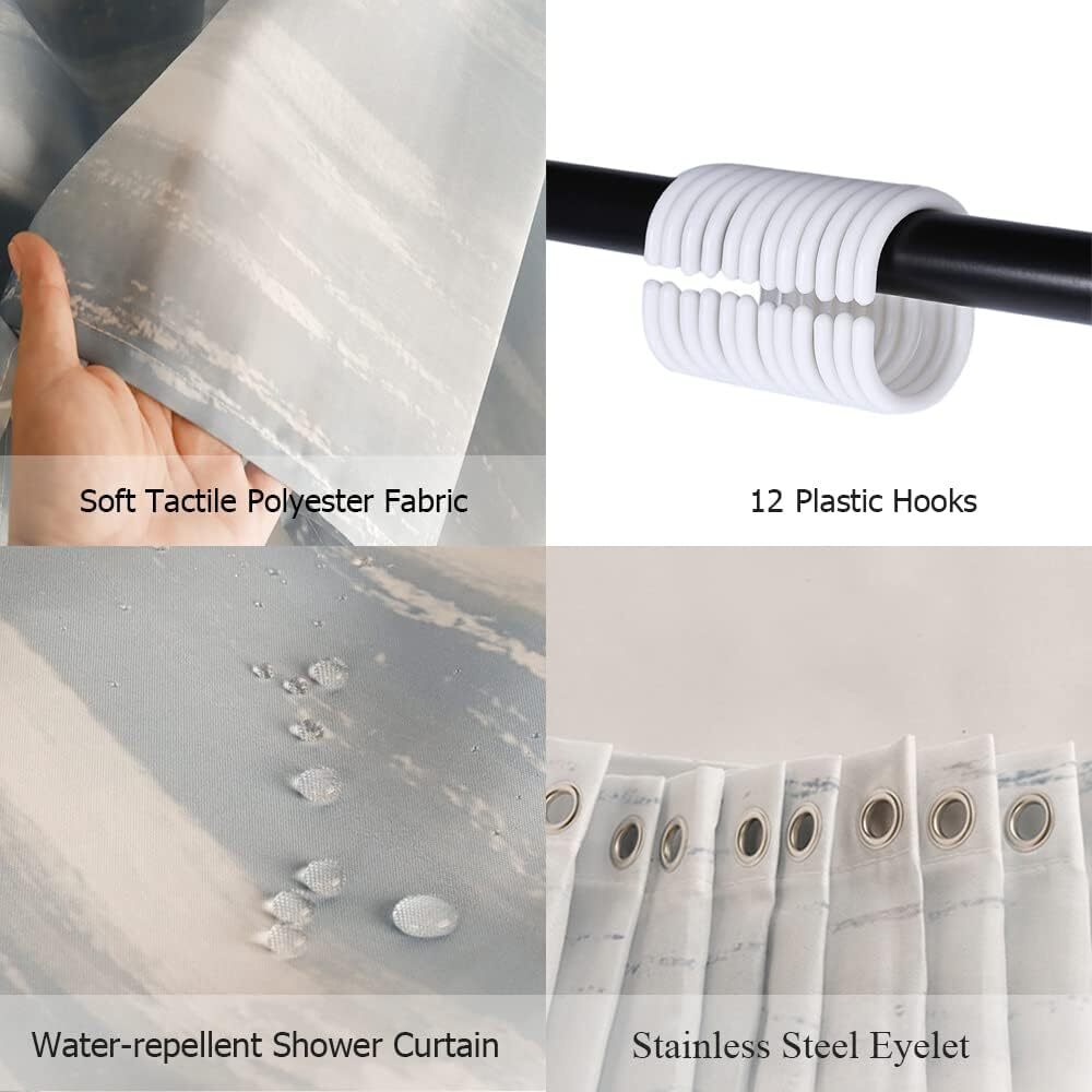 Lighthouse Shower Curtain Bathroom Decor 72"x72" Ocean Sunrise Nautical