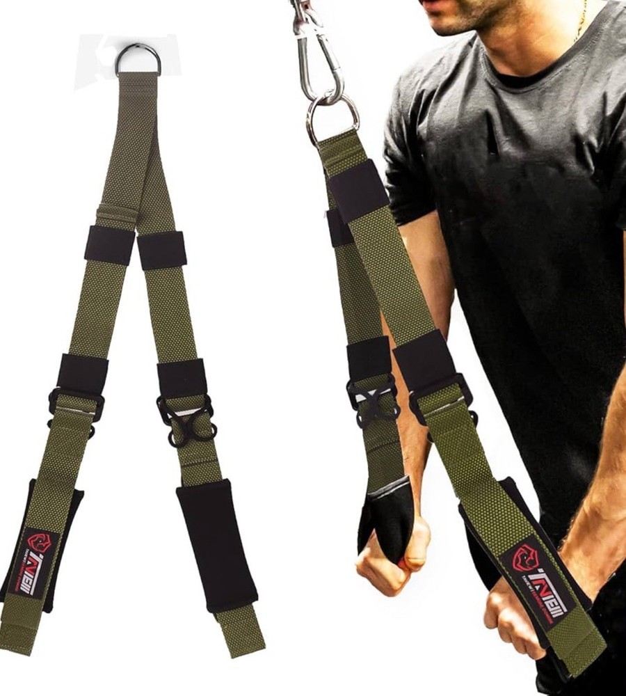 Gym Tricep Rope Cable Attachment Greater Range Motion Pull Down Back Face Pulls