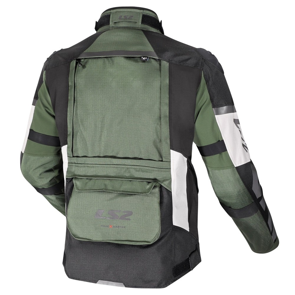 LS2 X-Master Motorcycle Jacket (Black/Green/Grey) Size: L