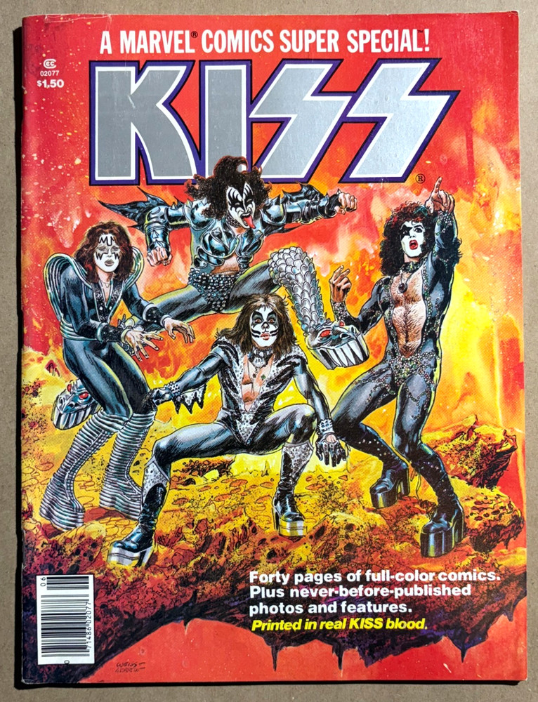 KISS 1977 MARVEL BLOOD #1 COMIC BOOK VINTAGE AUCOIN ITEM ACE PETER GENE & PAUL