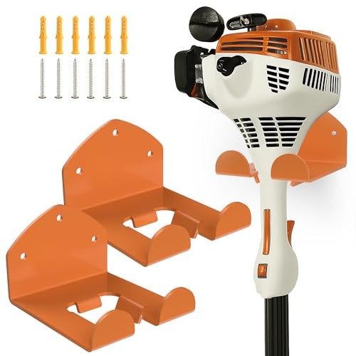 Garage Storage Trimmer Rack Garden Power Tool Hanger for Lawn Mower, 2 Pack