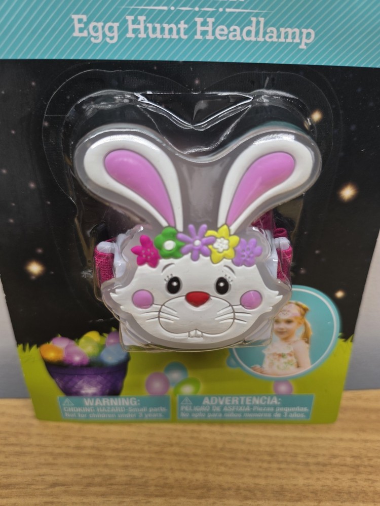 Easter Egg Hunt Head Lamp Light Up Bunny Rabbit Adjustable