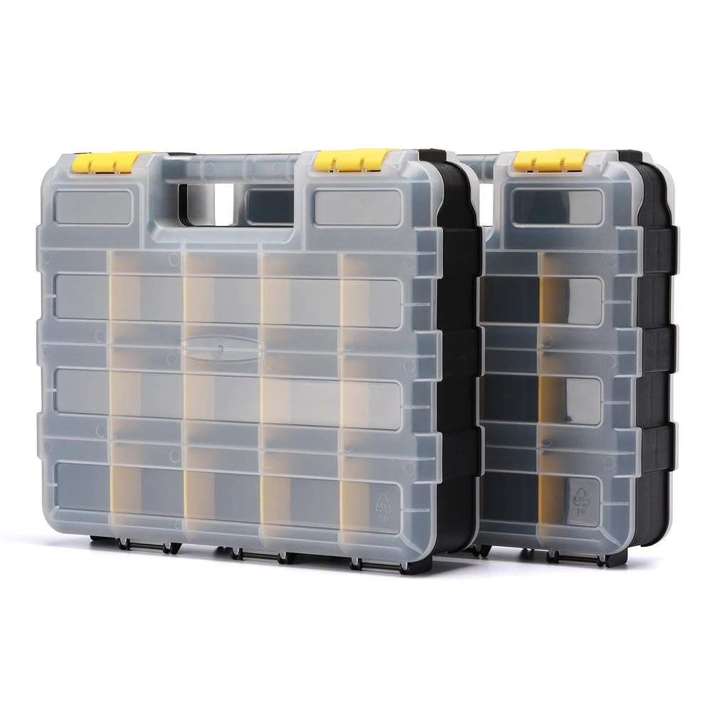 EMENTOL 2PCS Double Side Tool Organizer with Customizable/Removable Plastic D...