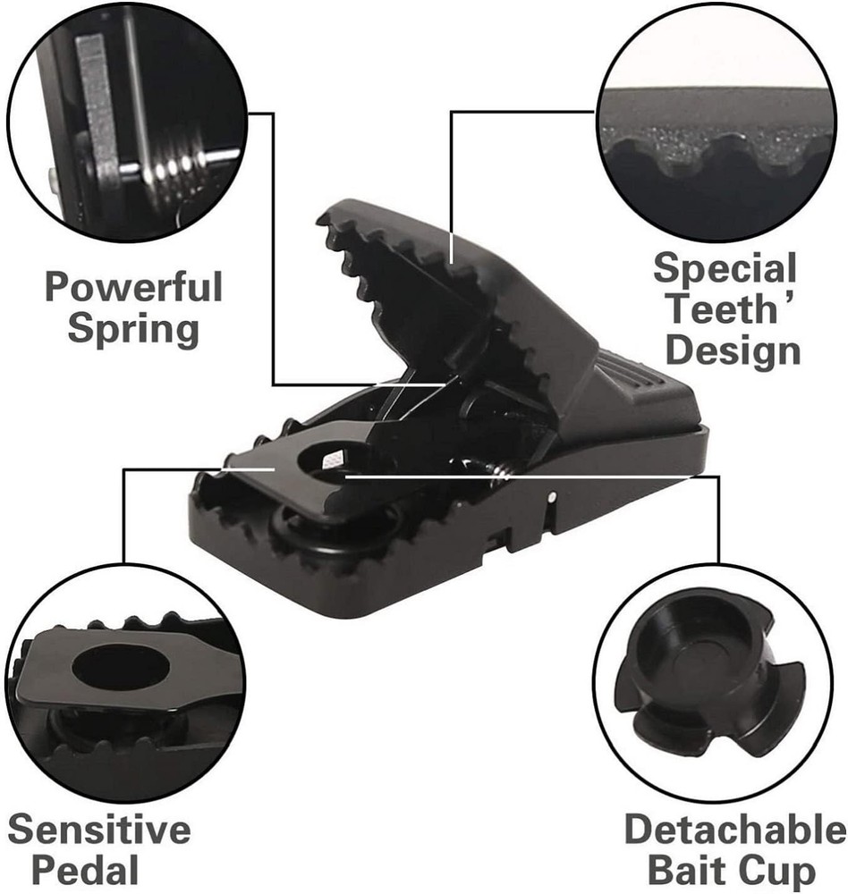 Compact Mice Traps - 6 Pack with High Sensitivity for Efficient Catching