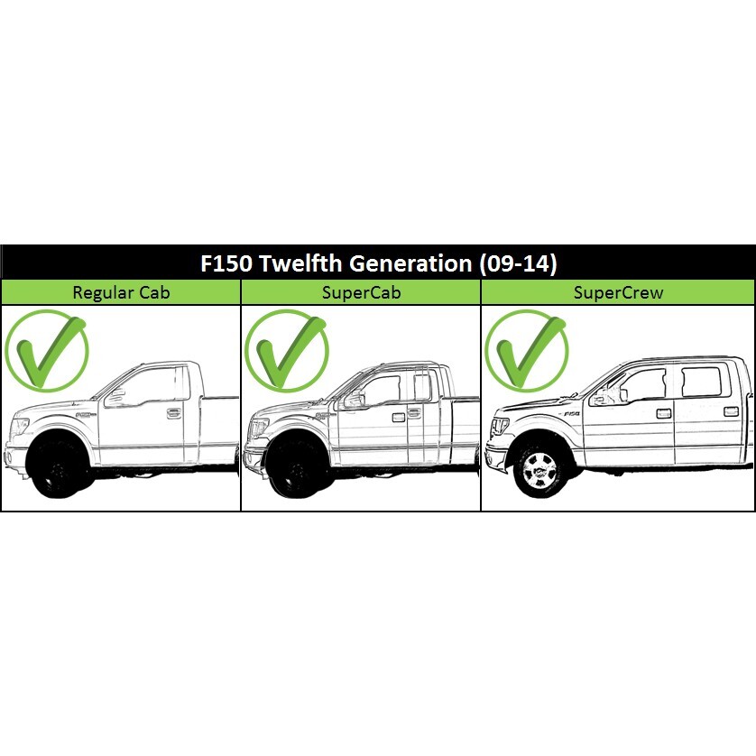 Door Handle Set For 2004-2014 Ford F-150 With Keypad Hole Chrome Front Outer 2Pc