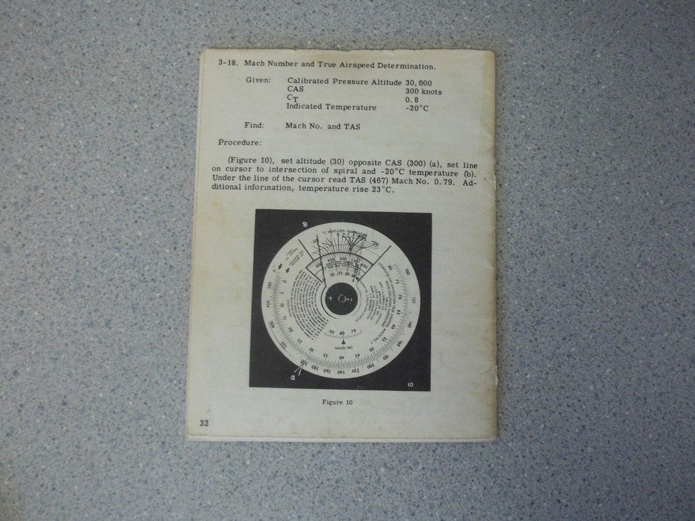 Airforce Type MB-2A Air Navigation True Air Speed Computer Slide-Rule and case