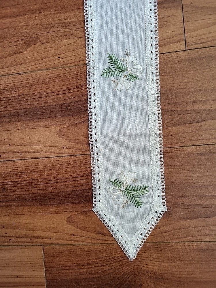 Two Christmas Table runners 64", 66"