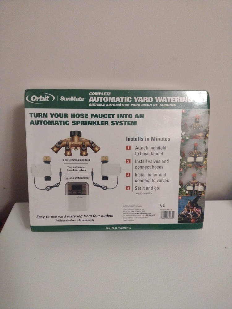 Orbit SunMate Complete Automatic Yard Watering System Kit 62032 Sealed Unopened