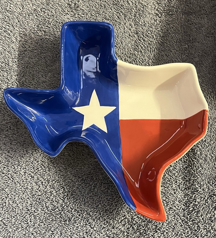 Texas Chip & Dip Pottery set - NIB!