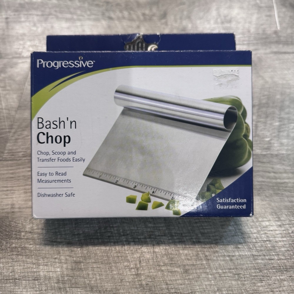 Progressive Bash n Chop Chopper Scraper Measuring  Guide Stainless Steel DW Safe