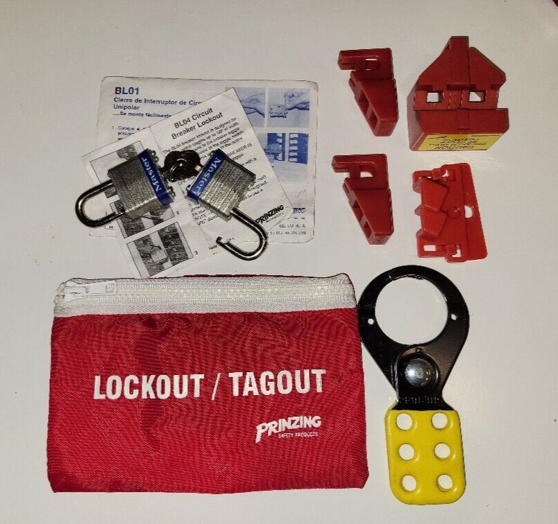 IDEAL 44-970 Basic Lockout Tagout Kit / Brady Prinzing Kit & Assorted Devices