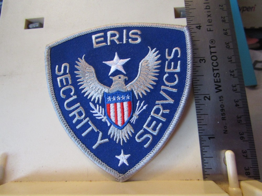 Eris Security Services eagle patch shield NOS Virginia NOS 4.2" blue silver