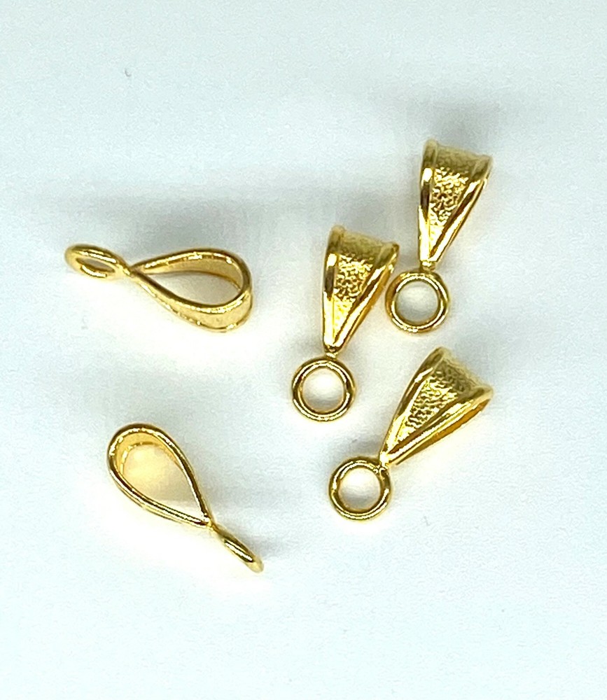 Gold Plate Bail 14 mm 5 Pcs