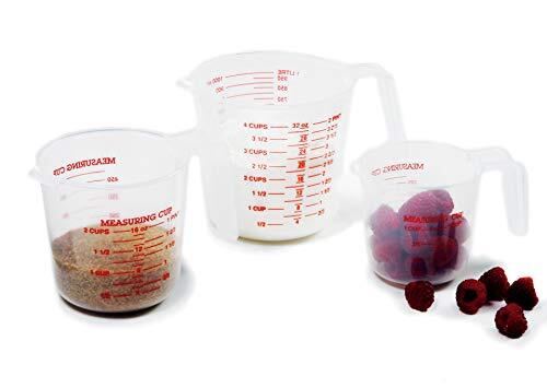 4-Cup Capacity Plastic Measuring Cup, Multicolor