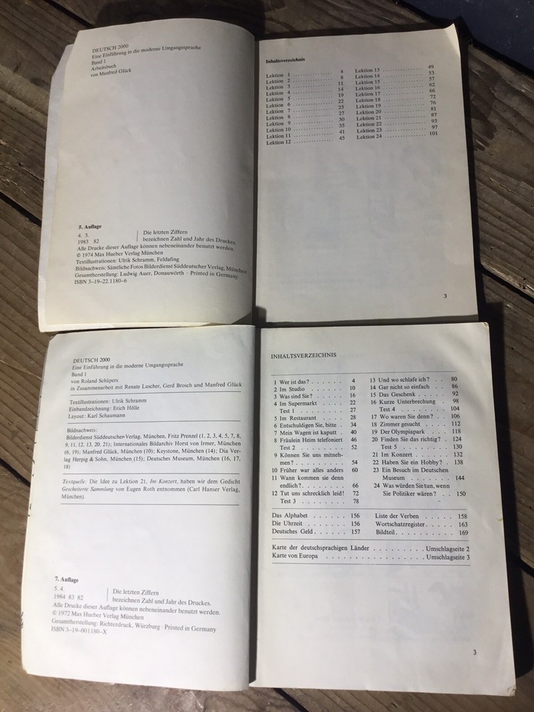 ‘Deutsch 2000’ & ‘Arbeitsbuch’ paperbacks by Roland Schäpers