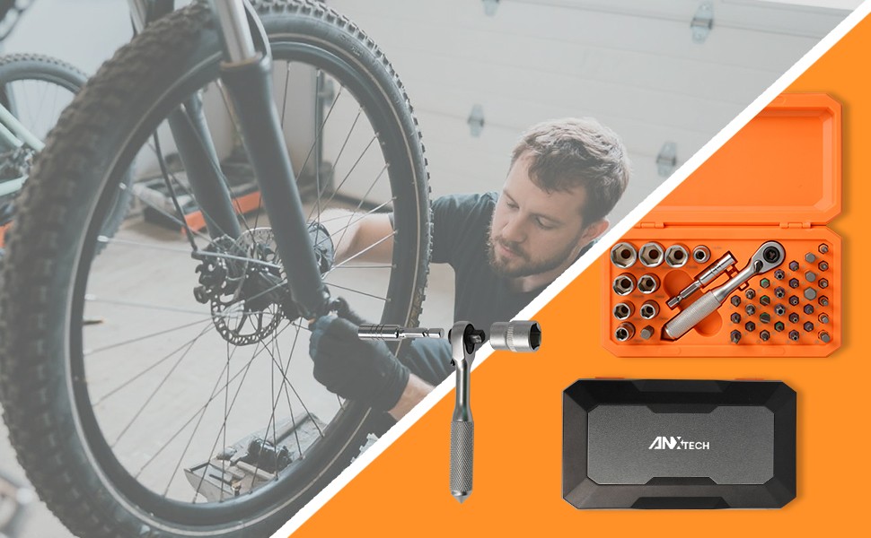 42piece Precision Ratchet Screwdriver Set Repair Tool Kit Torque Wrench Sockets