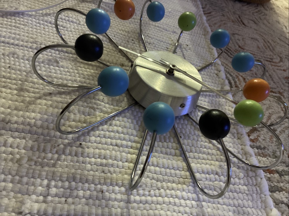 Atomic Wall Clock Multicolored Nelson style Ball Clock