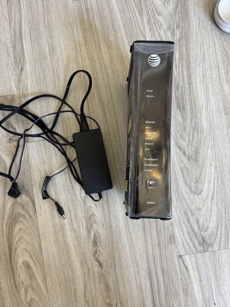 Att U-verse Pace 5268ac Gateway Internet Wireless Modem Router AC Power Cable