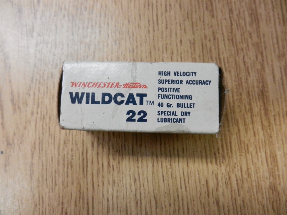 Winchester-Western Wildcat 22 Empty Ammo Box Used