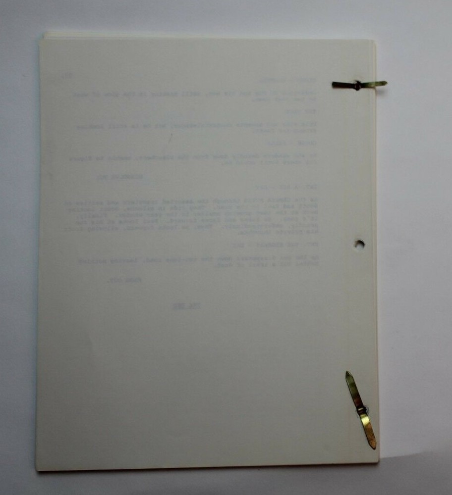 STARMAN / Michael Marks, 1986 alien Sci Fi TV Script "One for the Road"