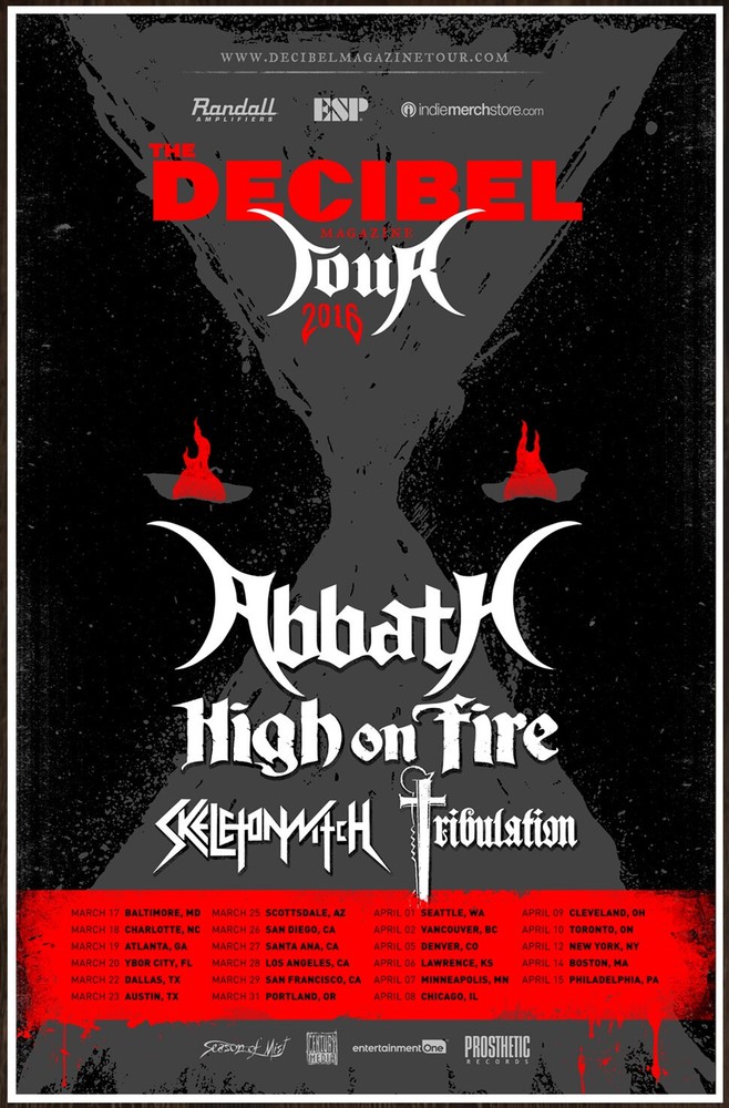 ABBATH | HIGH ON FIRE Tour Ltd Ed RARE Poster! Black Metal Thrash Stoner Rock