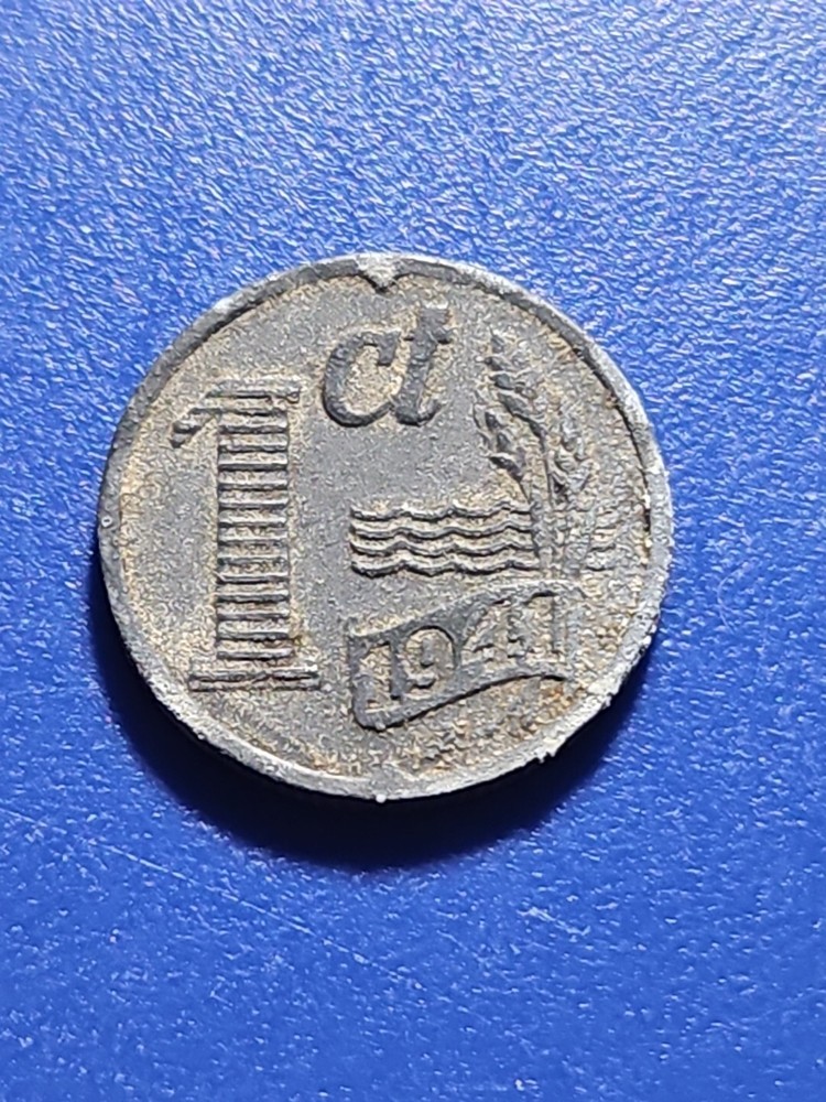 1941  Netherlands 1 Cent Coin (KM.#170)