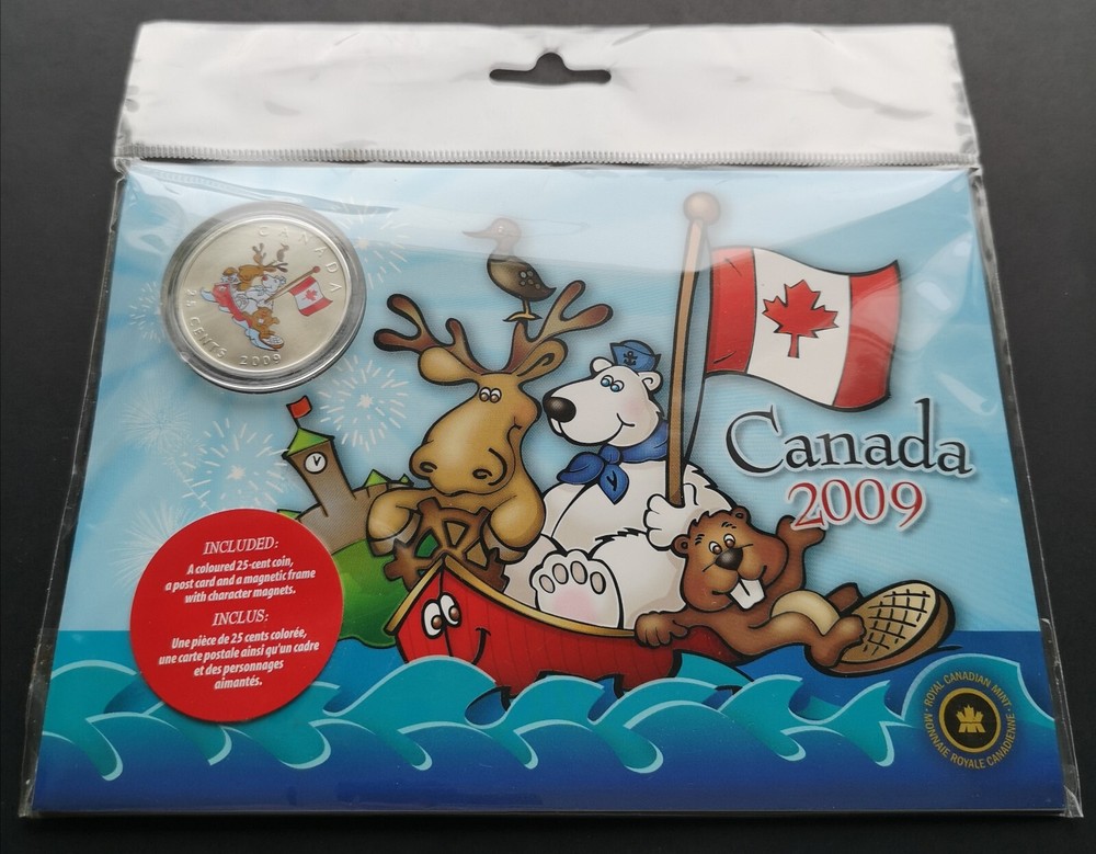 *** CANADA  25  CENTS  COLOURED  2009  ***  CANADA  2009  ***
