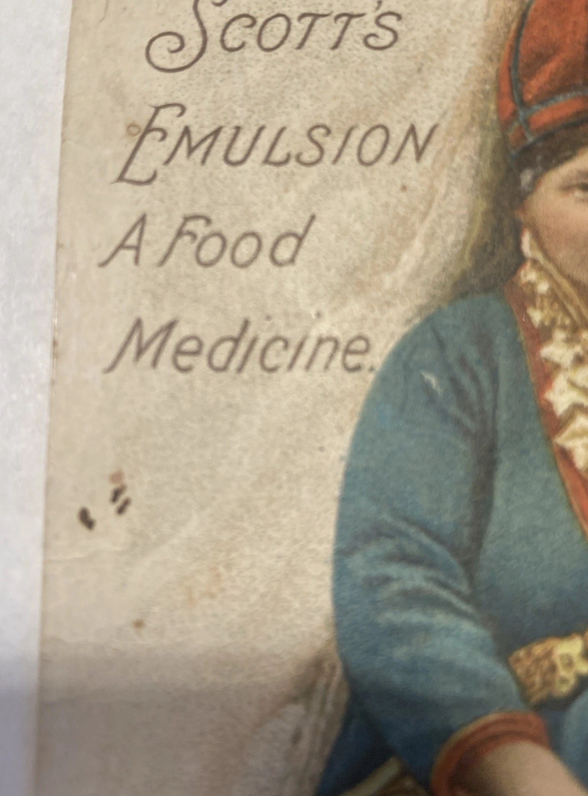 Scott's Emulsion Victorian Trading Card Scott& Brown NY Norwegian Mother & Baby