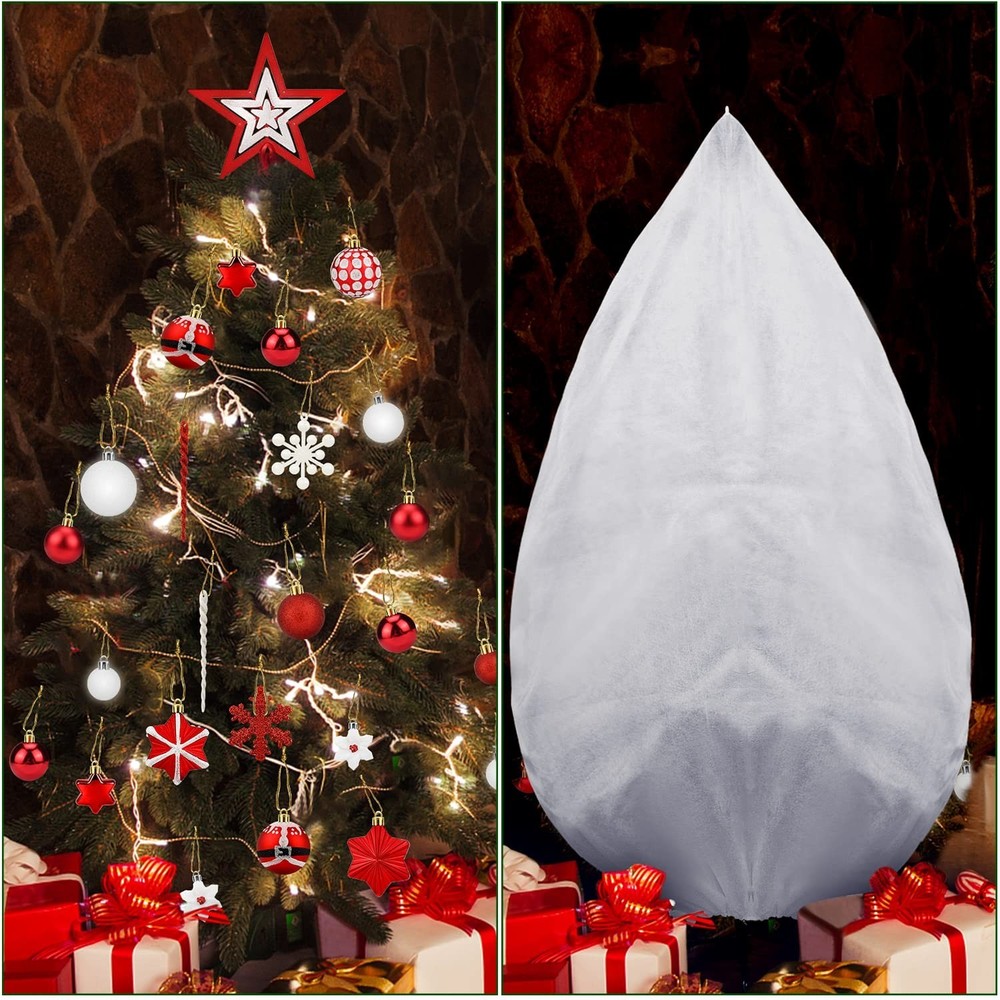 Onesing Christmas Tree Storage Bag 9FT x 4FT, White Dust-Proof Drawstring Chr...