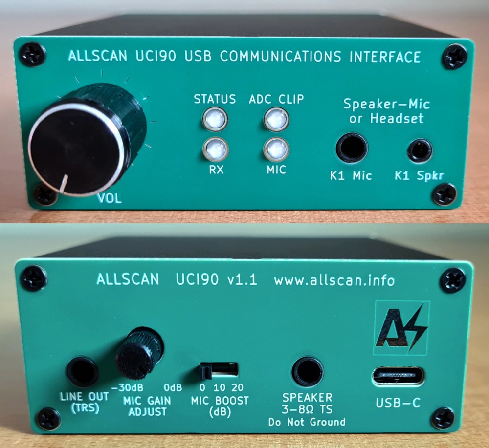 AllScan UCI90 USB K1 Speaker-Mic Interface AllStar ASL EchoLink Radio-less Node