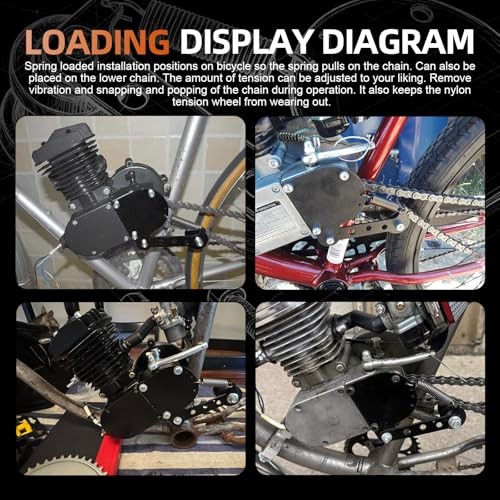 Spring Loaded Chain Tensioner for 49cc 66cc 80cc 2 Stroke Engine Motorized
