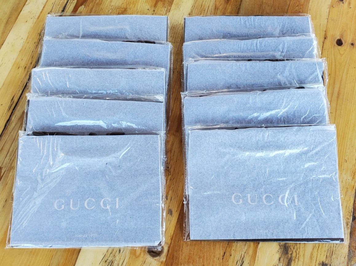 (10 Pack) GUCCI Firenze 1921 Paper Shopping Gift Bag Brand New 9" x 6.7" x 2.5"