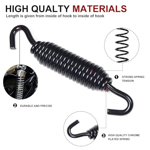Chrome Plated Kickstand Spring Jiffy Stand spring for most Harley 1 Pack