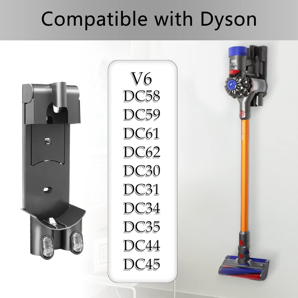 Charging Dock Station - Wall Mount Accessories for Dyson Vacuum Cleaner V6