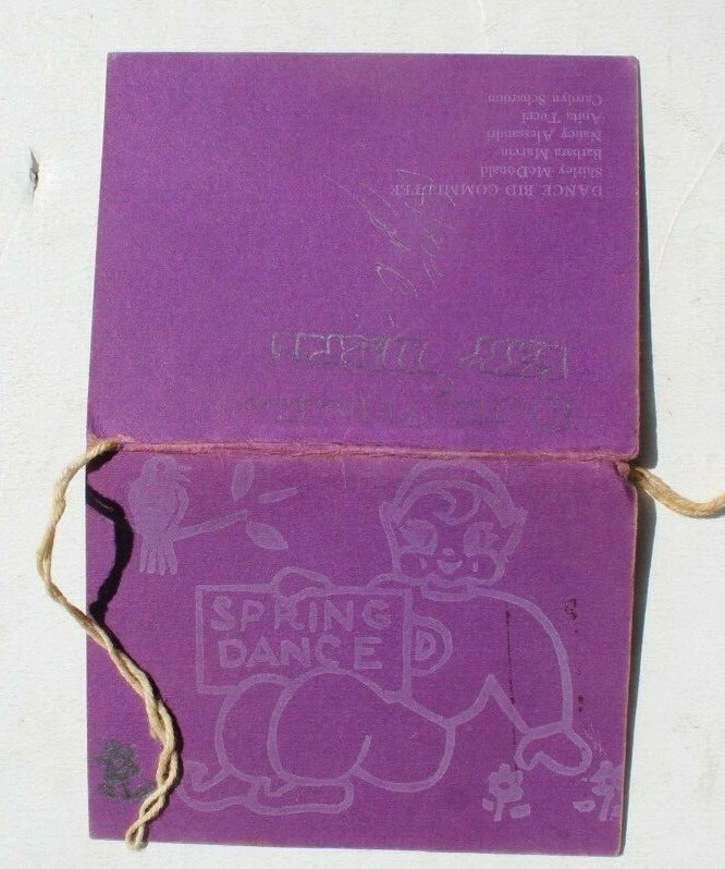 Vtg 1946 James Denman Jr. High School Spring Dance Program San Francisco CA