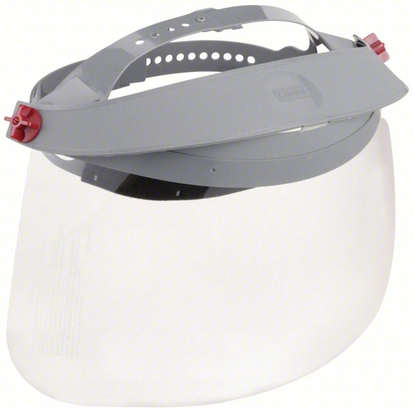 50 Condor 4Ezc6 Pinlock Face Shield Assbly, Clear Visor, Polycarbonate, Pinlock
