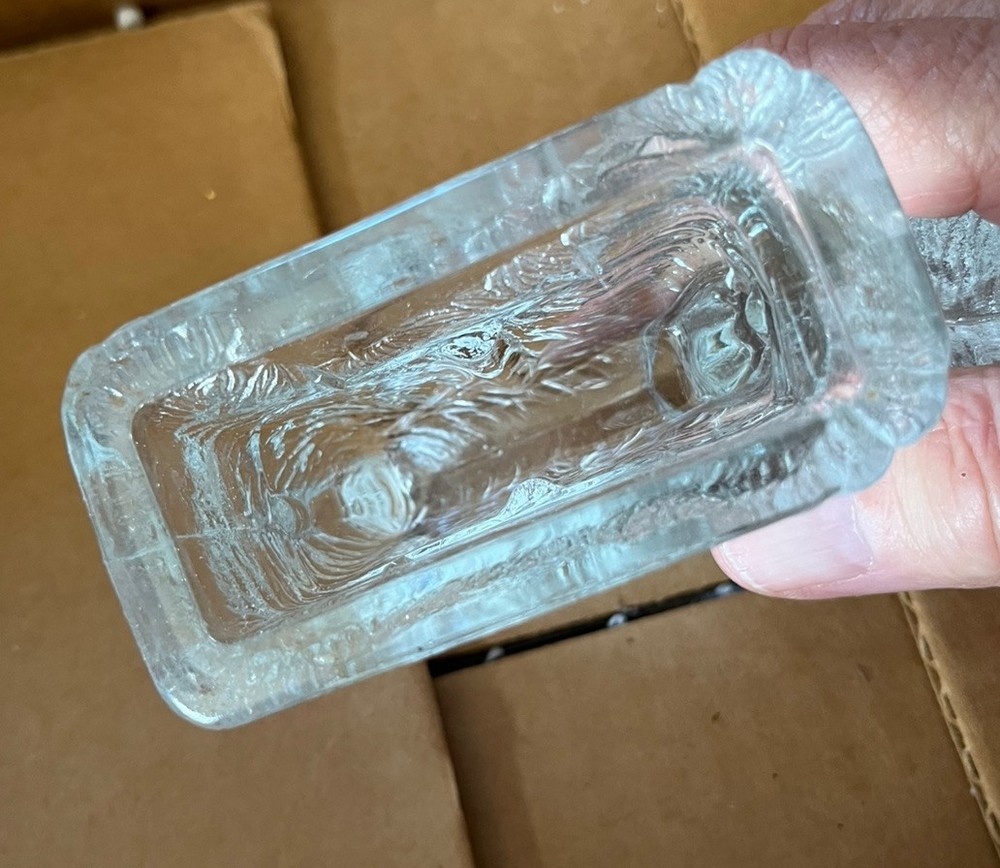 Vintage 2- Dogs Figural Glass Candy Container