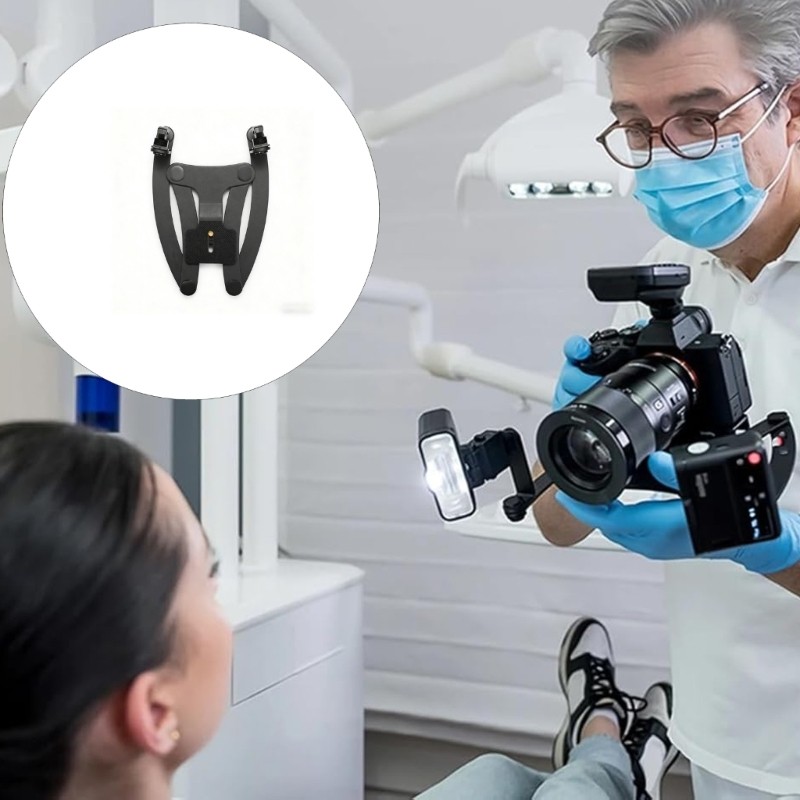 Adjustable Double Head Flash Bracket for MF12-DK1 Flash Light Insect DSLR Camera