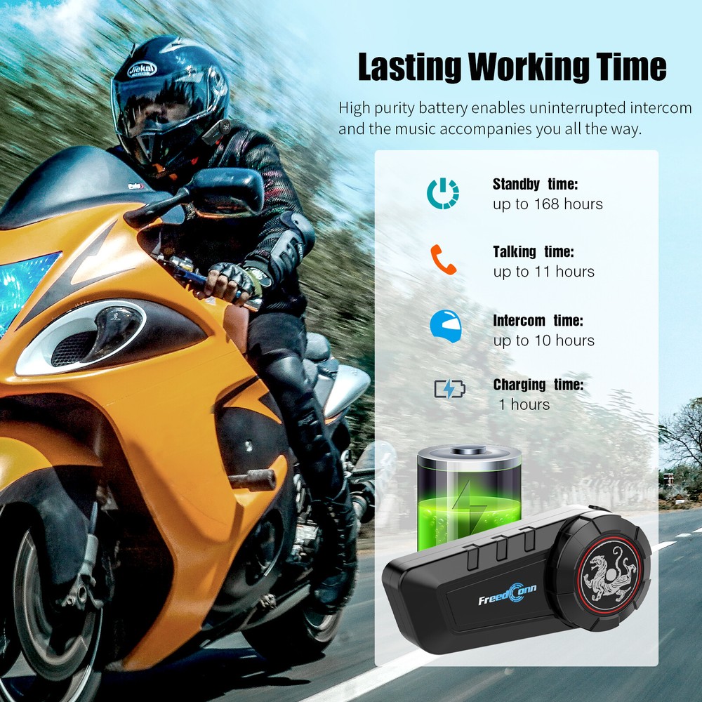 FreedConn Motocycle Helmet Waterproof Wireless Bluetooth Headset KY-Pro