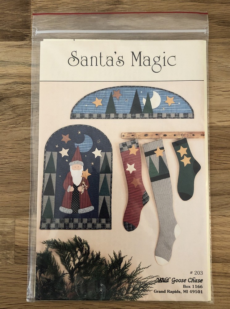 Christmas Stocking Wall Hanging Pattern Santas Magic Wild Goose Chase #203