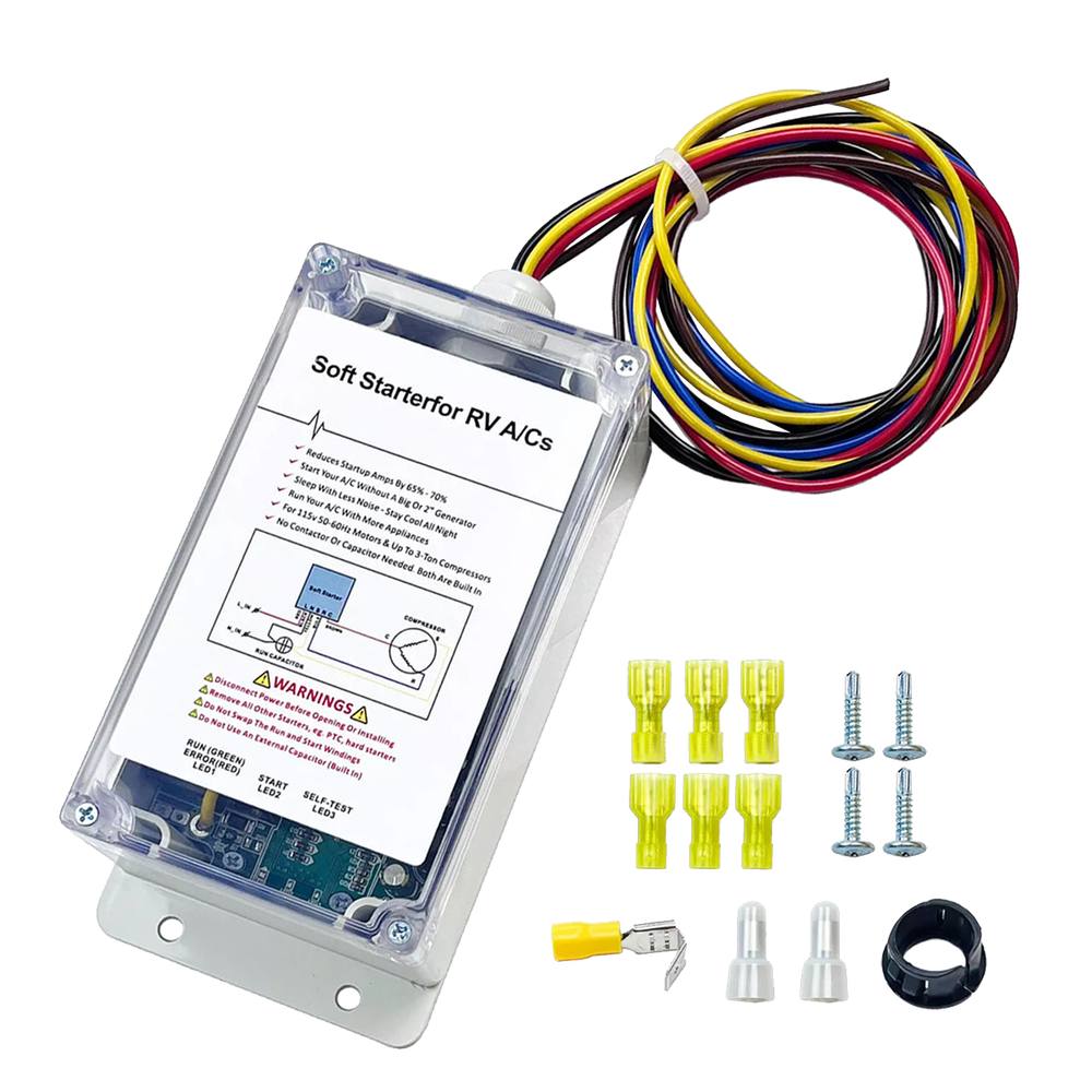 A/C Soft Starter Smart Control Kit Enables Easy Start an A/C + Appliances on RV