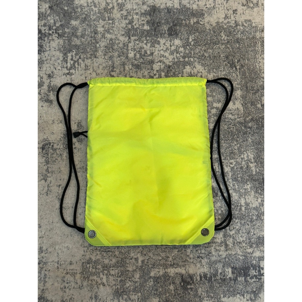 Vessel Bag Drawstring Backpack Lime Green w/ Black Rope Straps